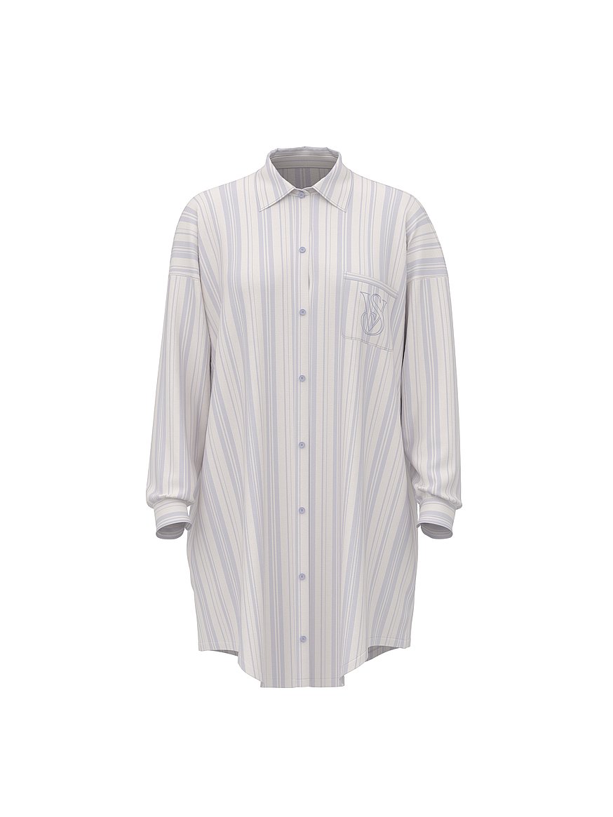 modal cotton button front sleepshirt modal cotton button front sleepshirt