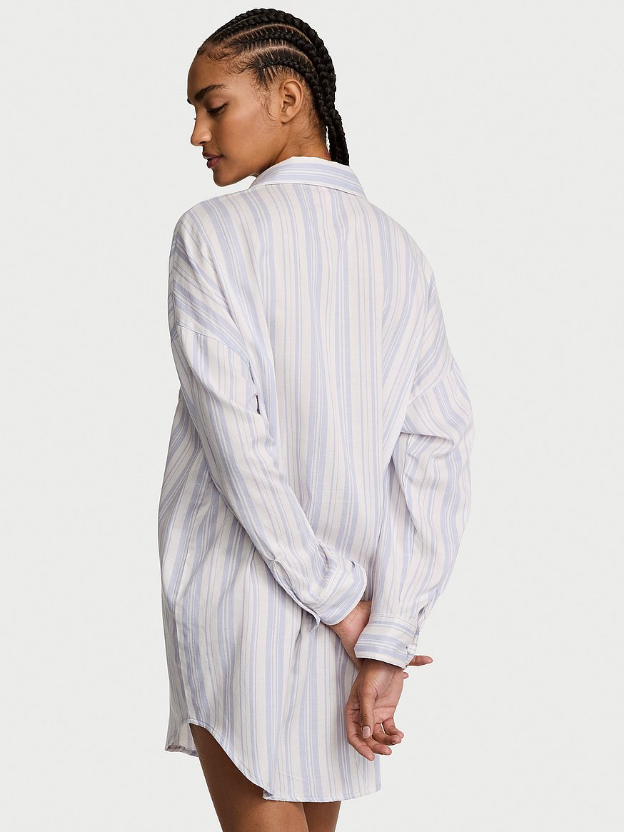 modal cotton button front sleepshirt modal cotton button front sleepshirt