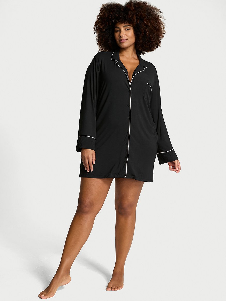 sosoft™ modal button front sleepshirt sosoft™ modal button front sleepshirt