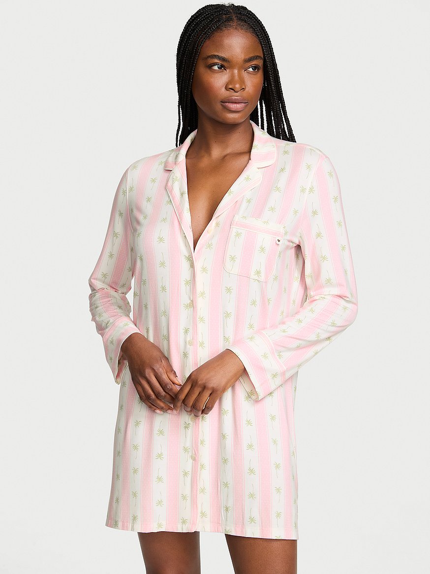 sosoft™ modal button front sleepshirt sosoft™ modal button front sleepshirt