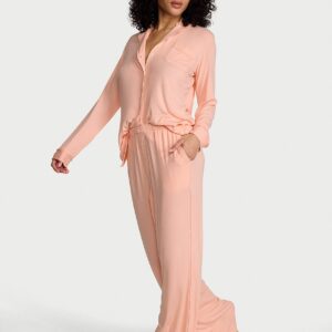 sosoft modal™ ribbed long pajama set
