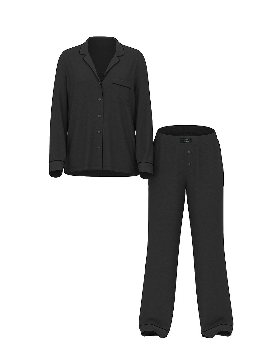 sosoft modal™ ribbed long pajama set sosoft modal™ ribbed long pajama set