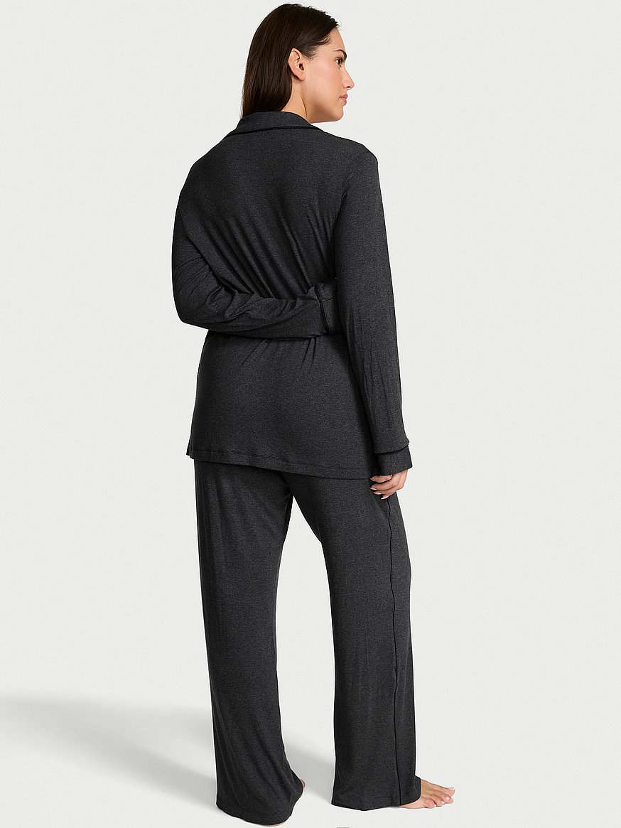 sosoft modal™ ribbed long pajama set sosoft modal™ ribbed long pajama set
