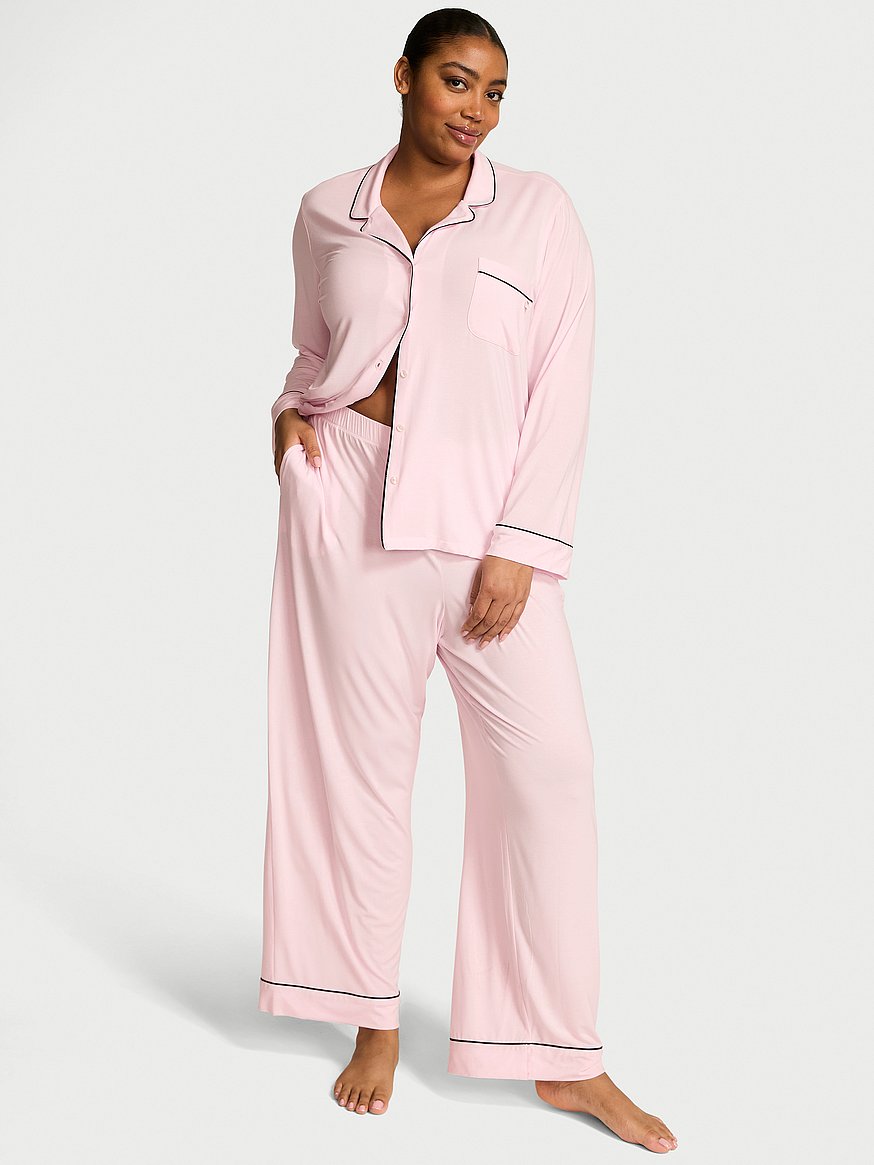 sosoft modal™ ribbed long pajama set sosoft modal™ ribbed long pajama set