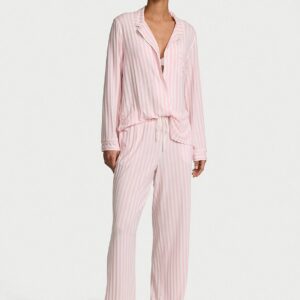 sosoft modal™ ribbed long pajama set