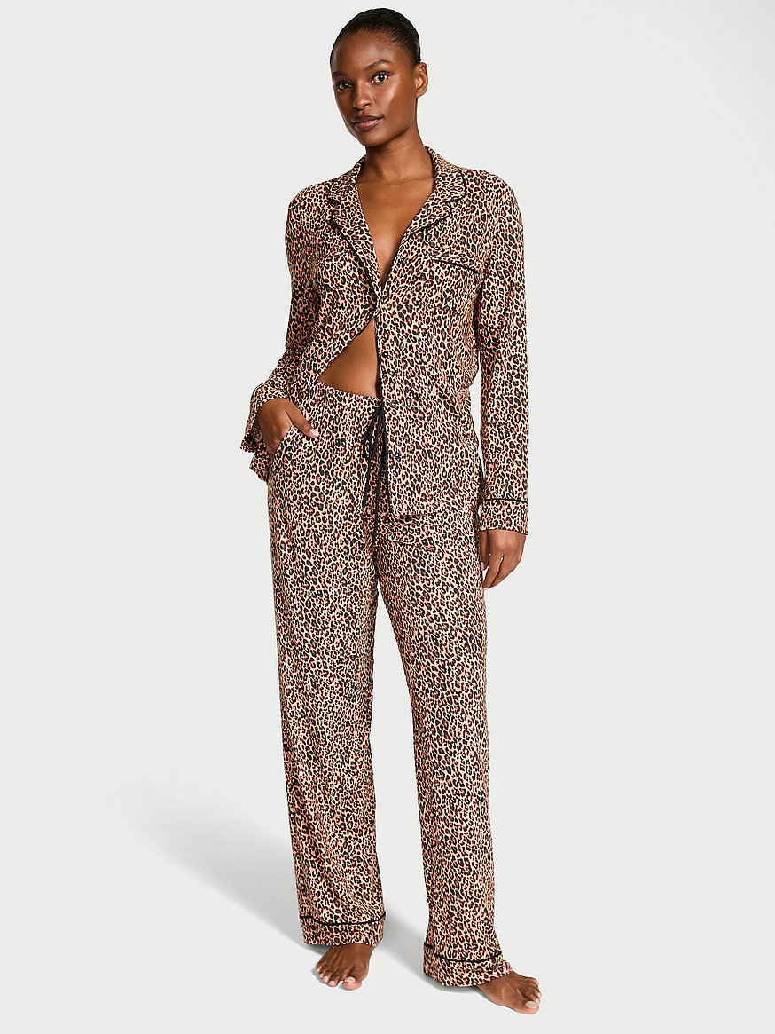 sosoft modal™ ribbed long pajama set sosoft modal™ ribbed long pajama set