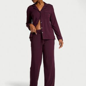 sosoft modal™ ribbed long pajama set