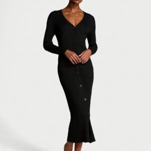 Витрина luxe crème knit cardigan dress