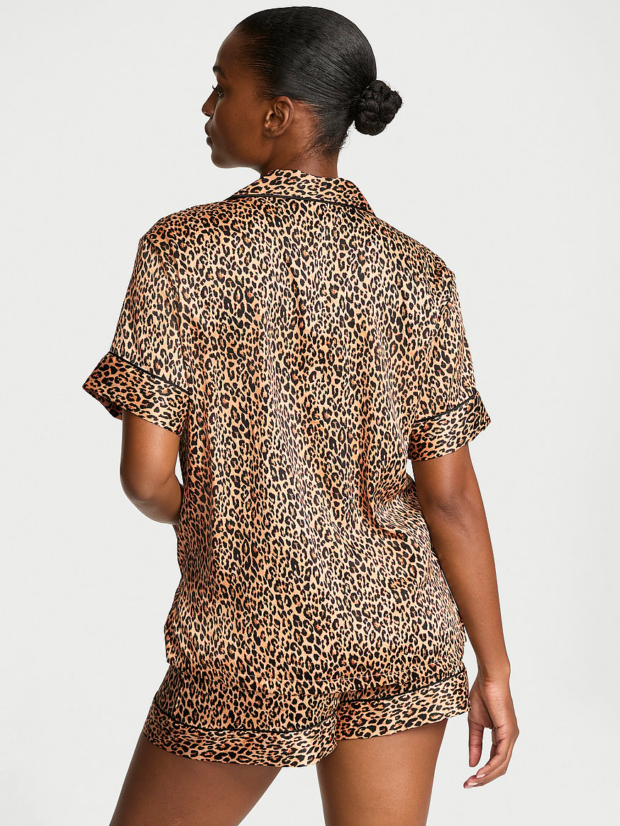 signature satin short pajama set signature satin short pajama set