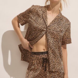 signature satin short pajama set