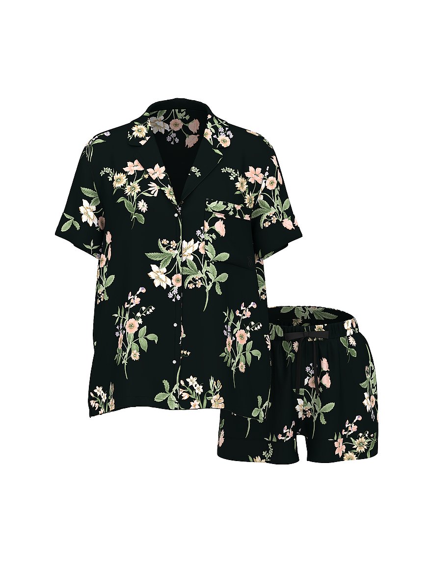 signature satin short pajama set signature satin short pajama set