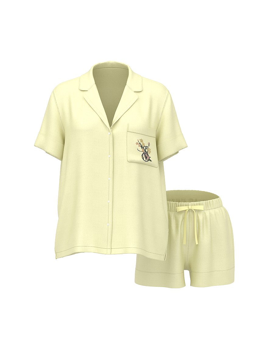 signature satin short pajama set signature satin short pajama set