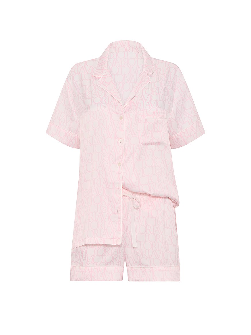 signature satin short pajama set signature satin short pajama set