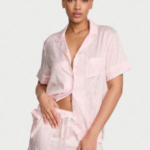 signature satin short pajama set