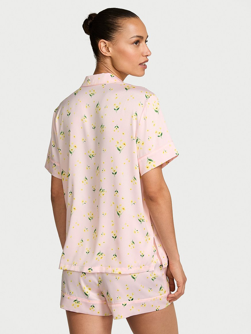 signature satin short pajama set signature satin short pajama set