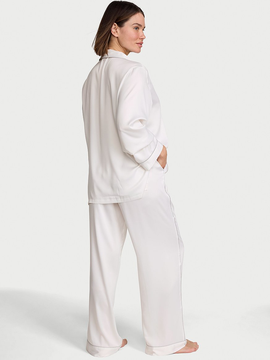 signature satin long pajama set signature satin long pajama set