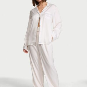 Витрина signature satin long pajama set