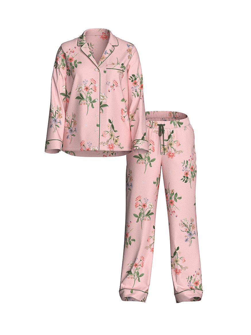 signature satin long pajama set signature satin long pajama set