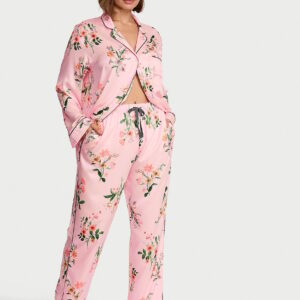 Витрина signature satin long pajama set