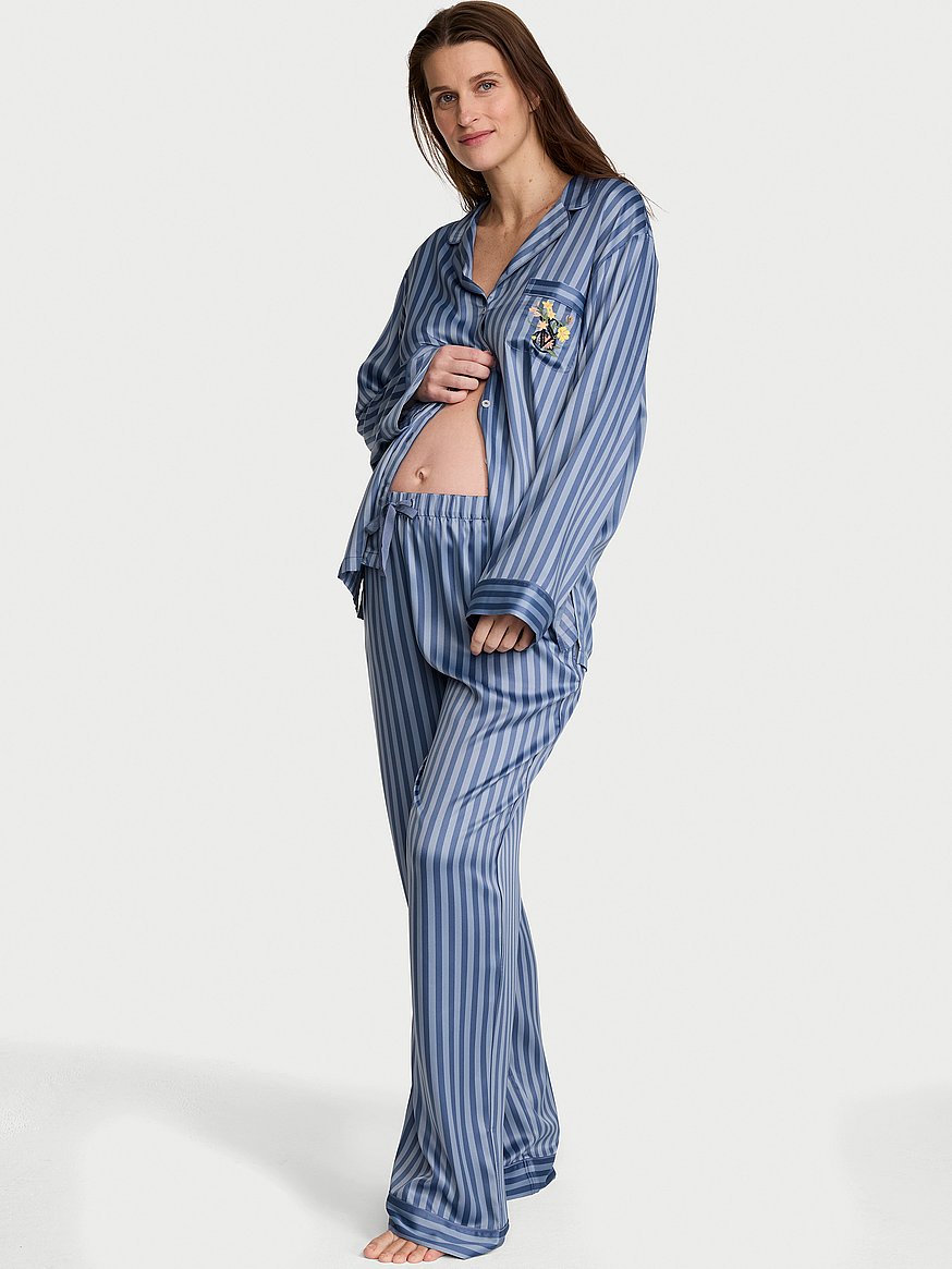 signature satin long pajama set signature satin long pajama set
