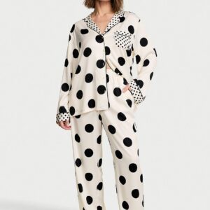 Витрина signature satin long pajama set