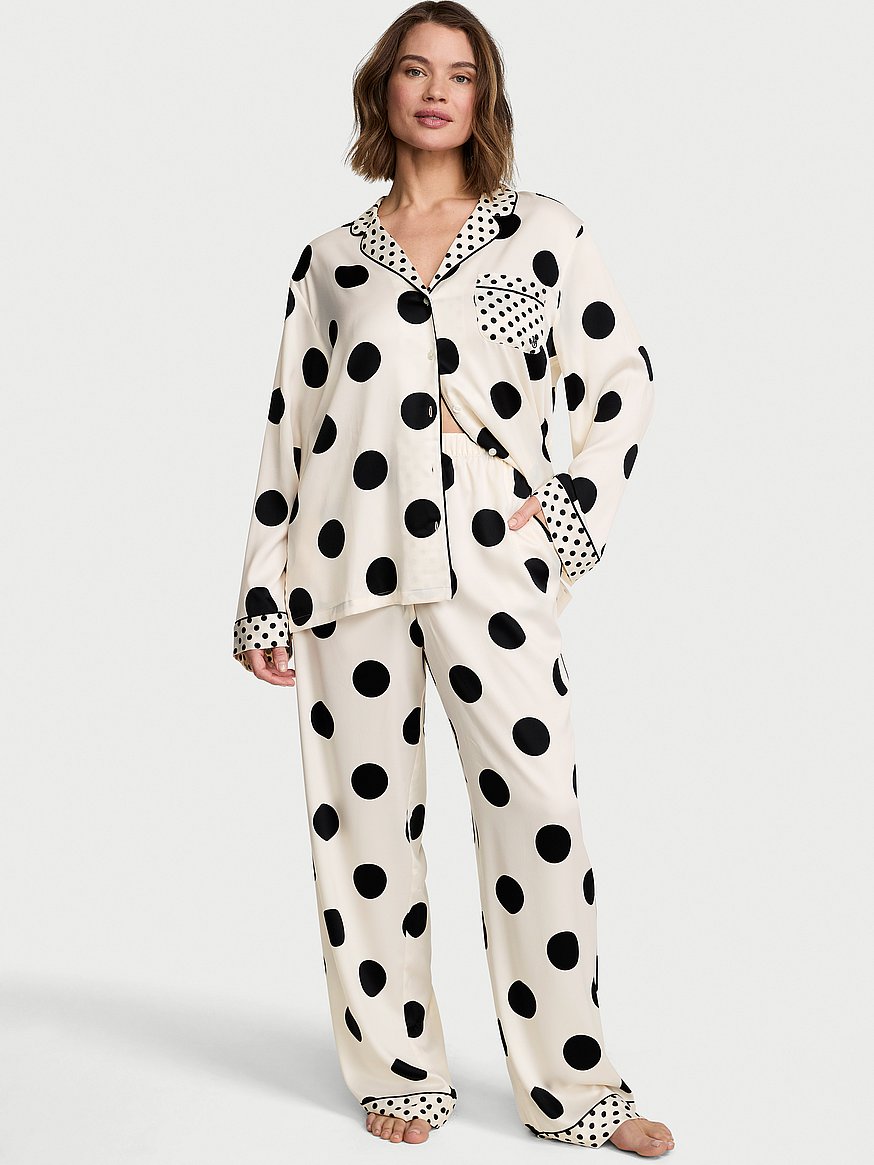 signature satin long pajama set signature satin long pajama set