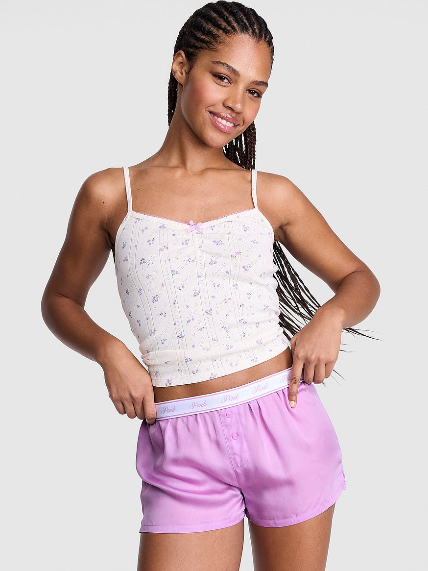 silky sleep boxy pajama shorts silky sleep boxy pajama shorts