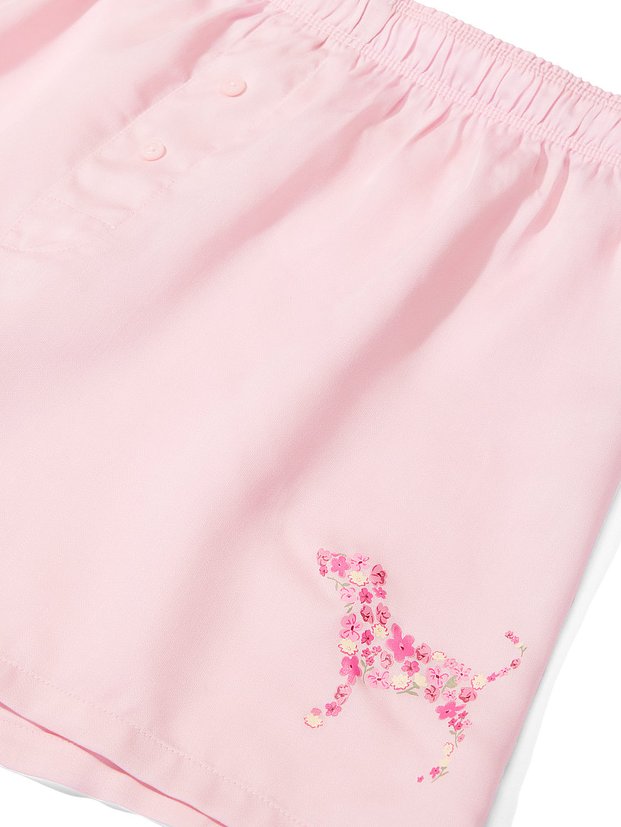silky sleep boxy pajama shorts silky sleep boxy pajama shorts