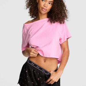 silky sleep boxy pajama shorts