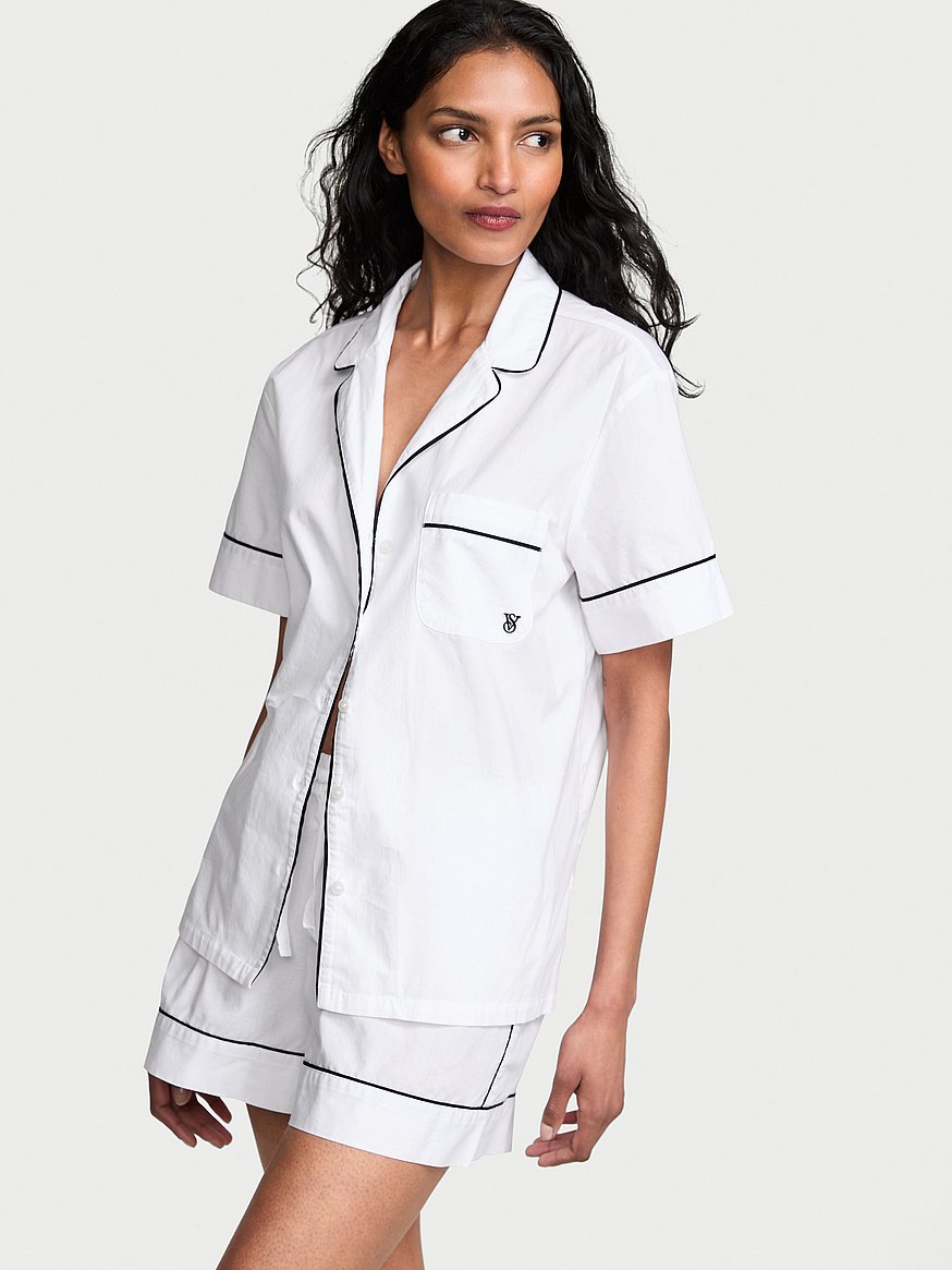 heritage cotton short pajama set heritage cotton short pajama set
