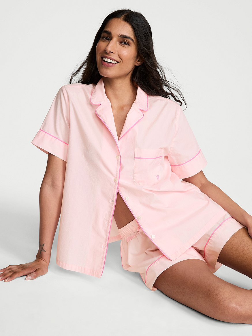 heritage cotton short pajama set heritage cotton short pajama set