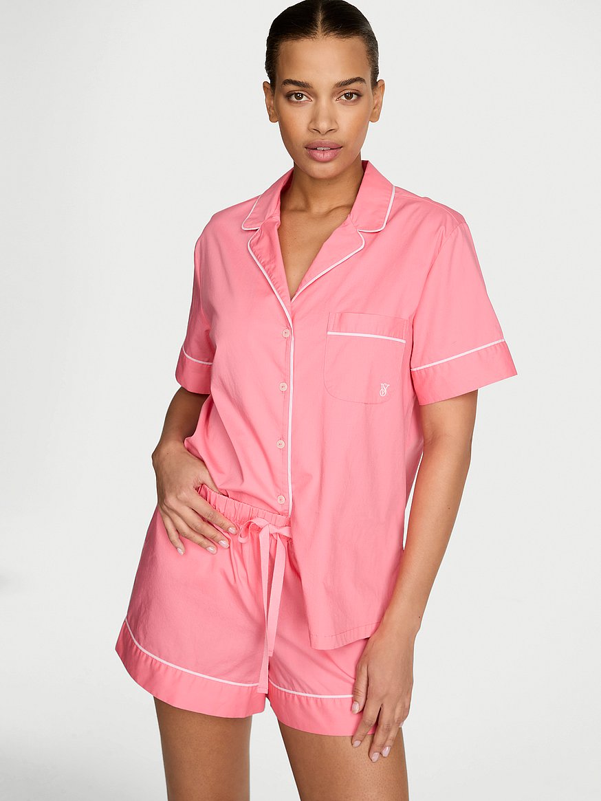 heritage cotton short pajama set heritage cotton short pajama set