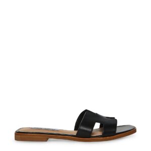 hadyn black leather sandals
