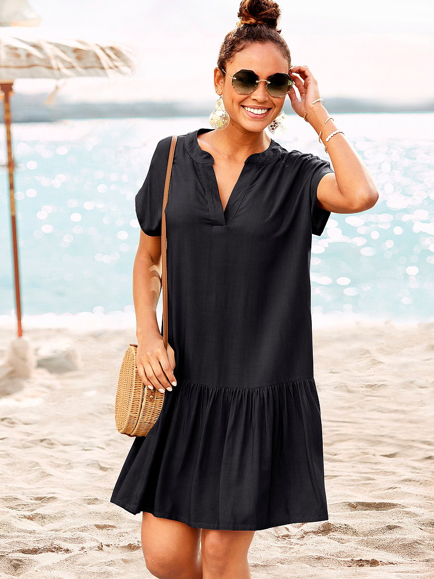 boxy viscose shirt dress boxy viscose shirt dress
