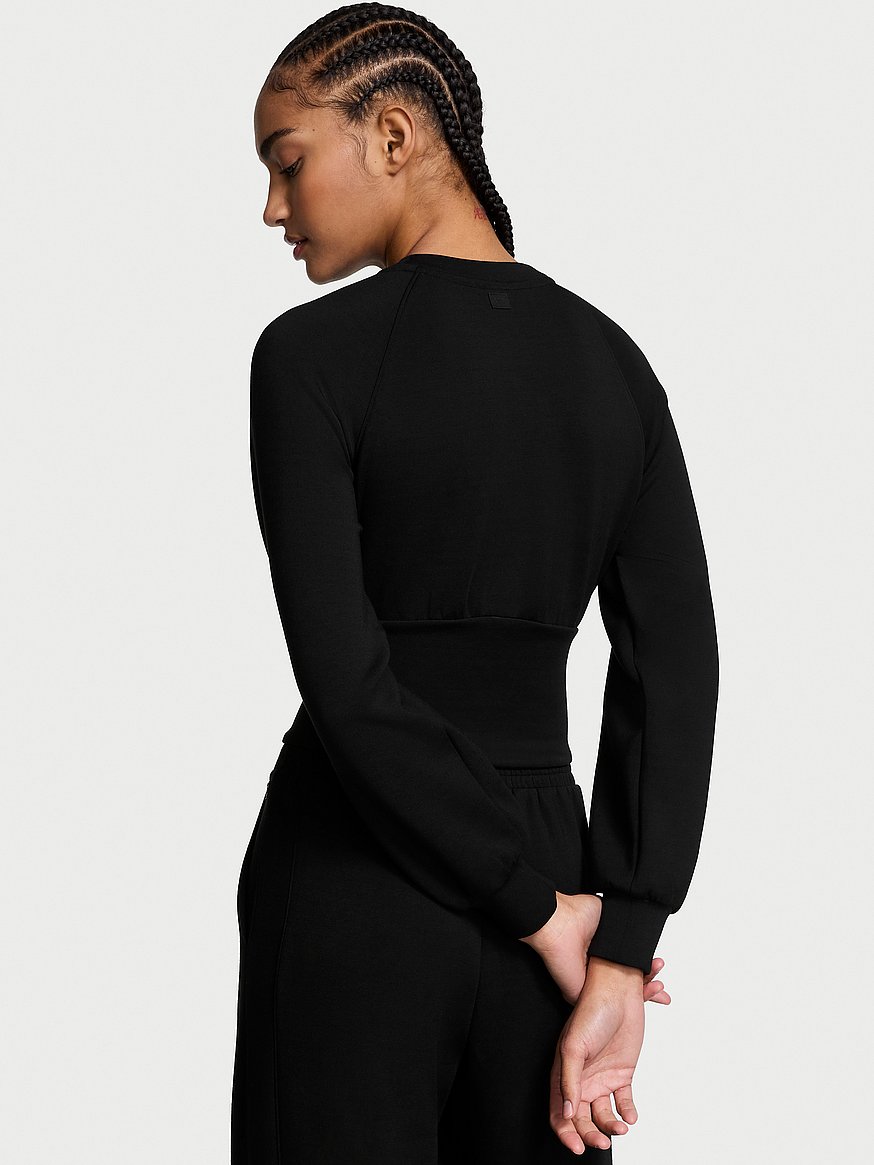 vsx featherweight knit corset crewneck vsx featherweight knit corset crewneck