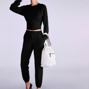 vsx featherweight knit corset crewneck
