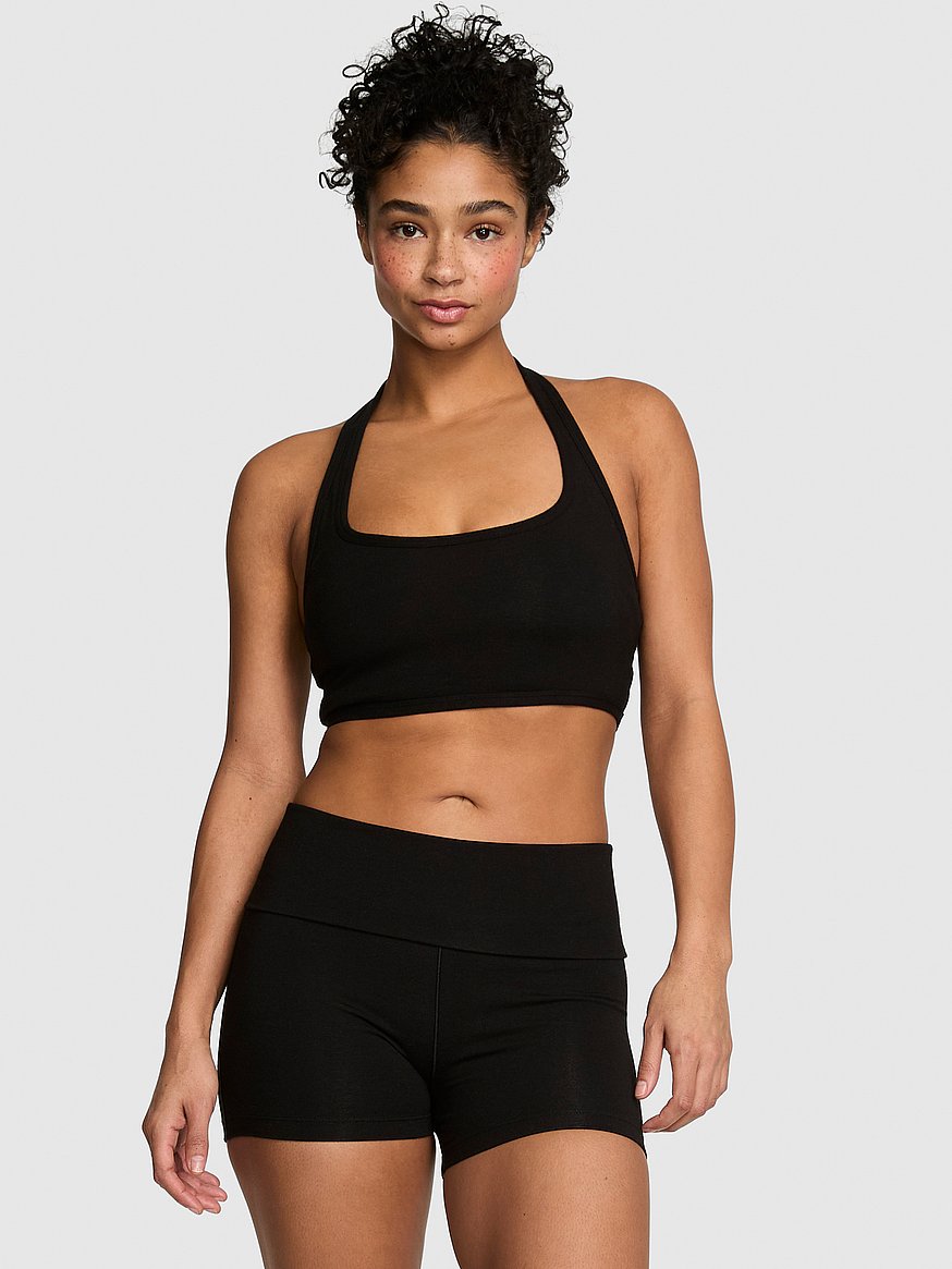 all day cotton™ foldover 3" bike shorts all day cotton™ foldover 3" bike shorts