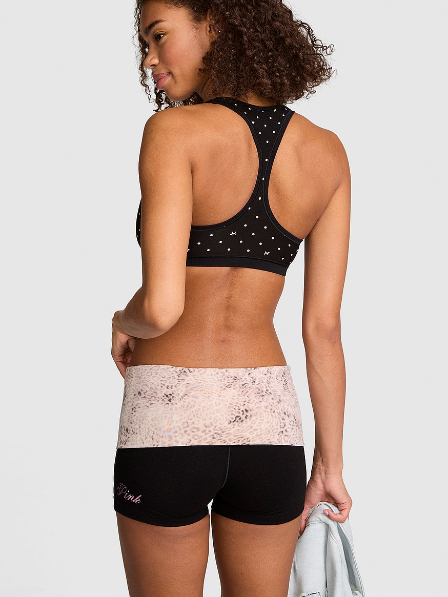 all day cotton™ foldover 3" bike shorts all day cotton™ foldover 3" bike shorts