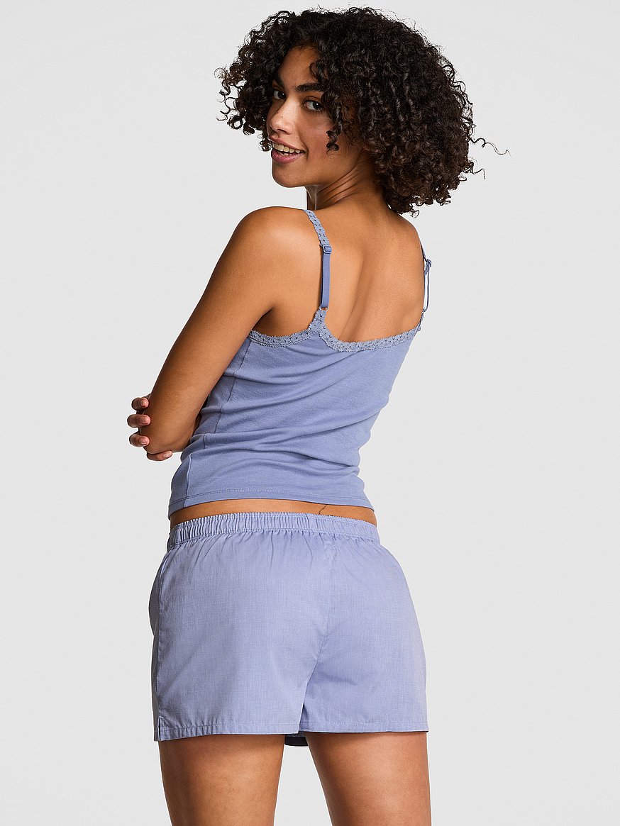 boxy cotton pajama shorts boxy cotton pajama shorts