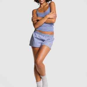 boxy cotton pajama shorts