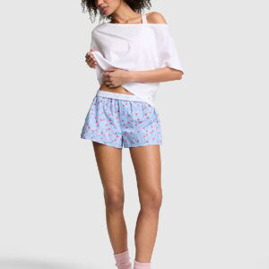 cotton boxy pajama shorts