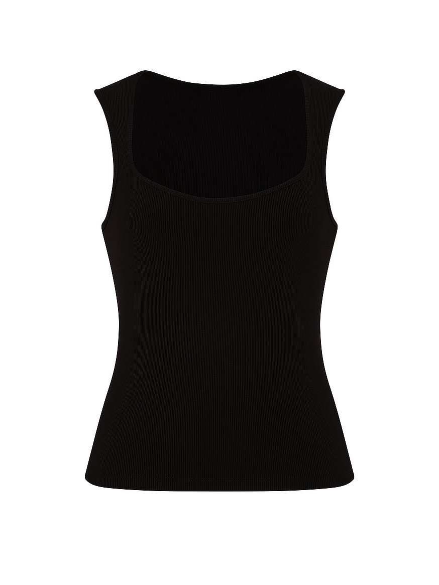 all day soft rib square neck tank top all day soft rib square neck tank top