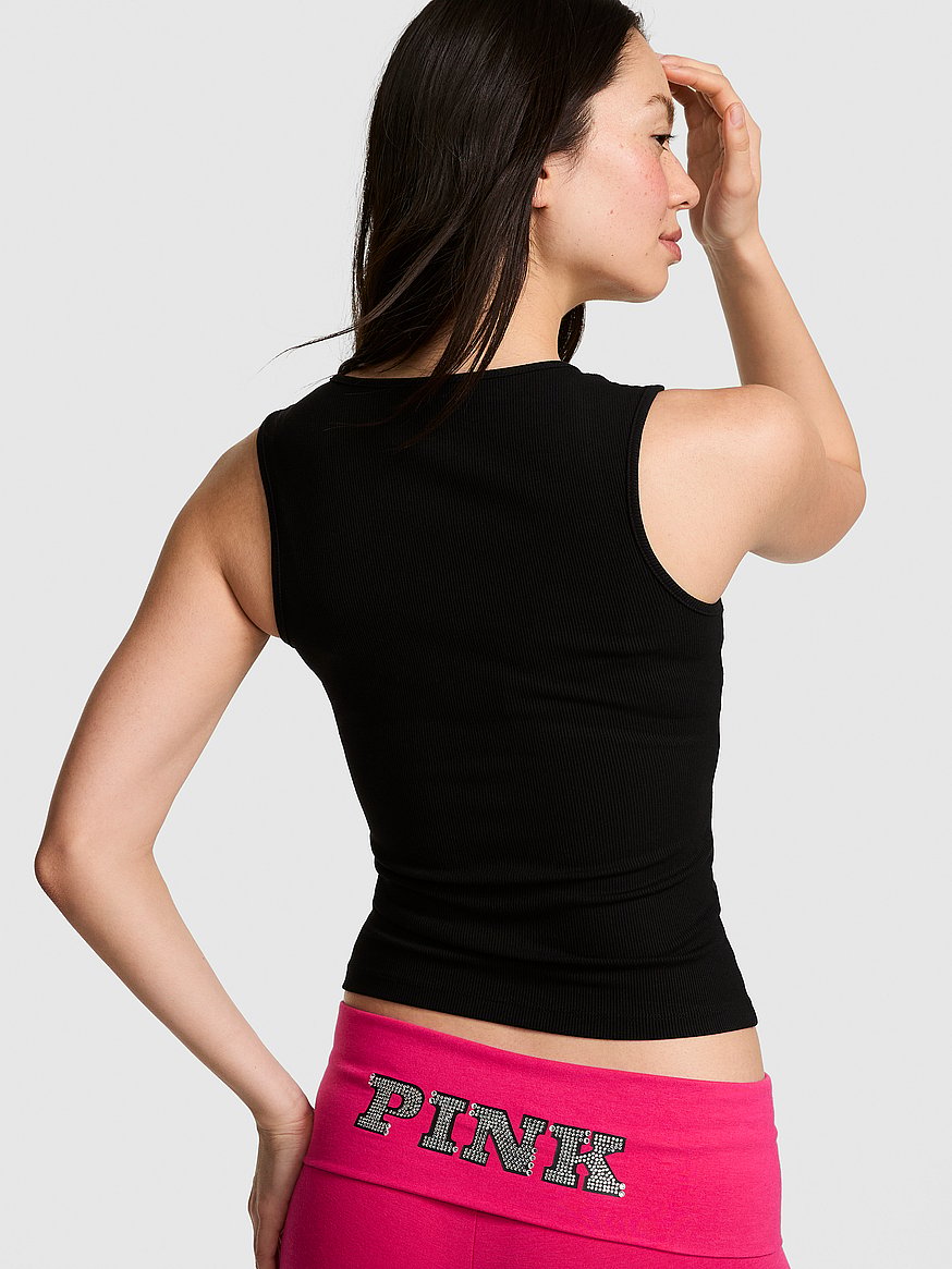 all day soft rib square neck tank top all day soft rib square neck tank top