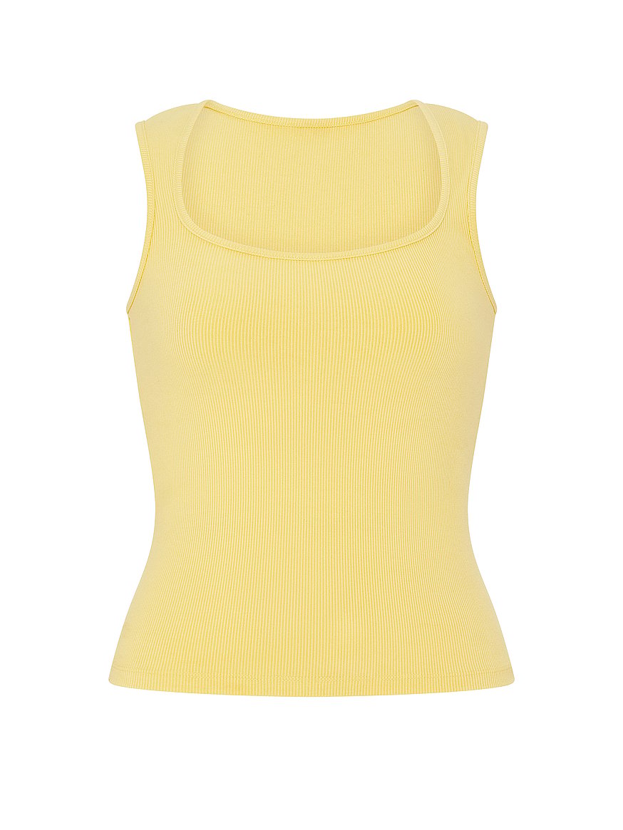 all day soft rib square neck tank top all day soft rib square neck tank top