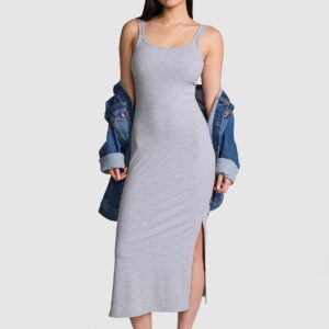 Витрина all day soft rib bodycon midi dress