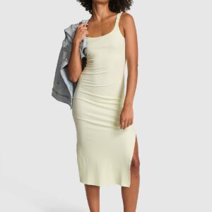 all day soft rib bodycon midi dress
