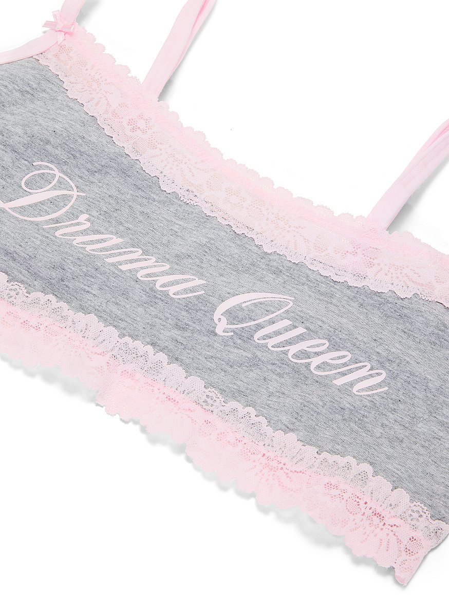 cotton unlined lace trim scoop bralette cotton unlined lace trim scoop bralette