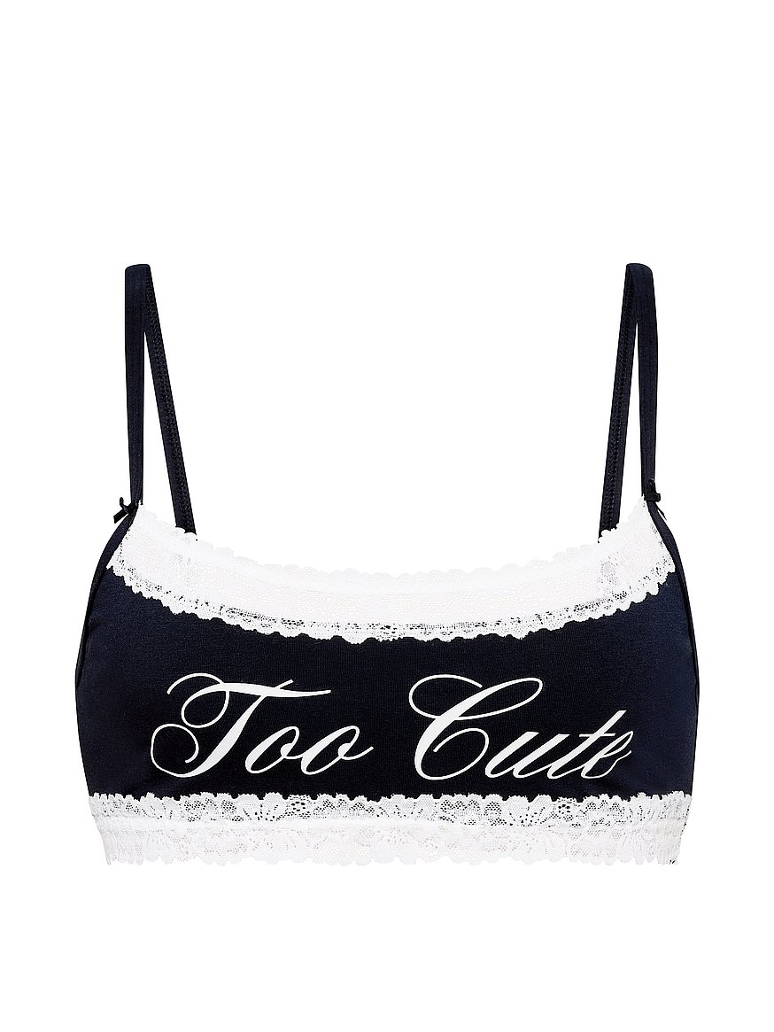 cotton unlined lace trim scoop bralette cotton unlined lace trim scoop bralette