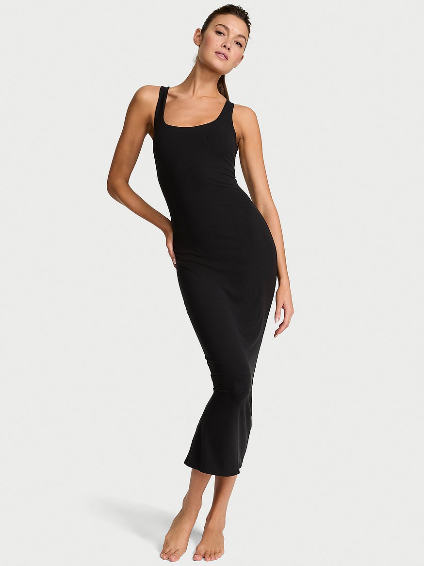 shapewear by victoria smoothing rib tank maxi dress shapewear by victoria smoothing rib tank maxi dress
