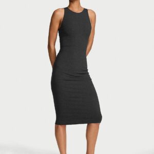 Витрина shapewear by victoria smoothing rib high neck midi dress